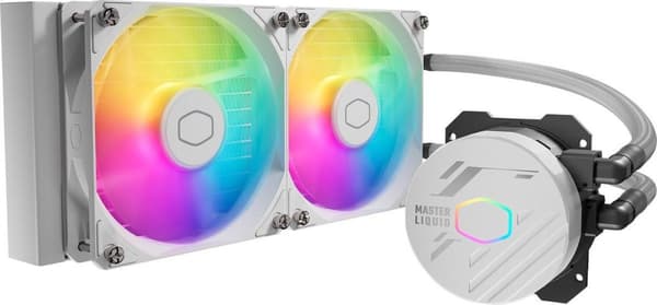 Cooler Master MasterLiquid Lite 240L Core ARGB - processor væskekølesystem - kølerstørrelse: 240 mm - (til: LGA1156, AM2, AM2+, AM3, LGA1155, AM3+, FM Hvid