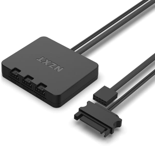 NZXT Blæser RF-D14DF-B1 F140 RGB DUO 2x140 mm FDB 4-benet PWM Sort Ratail (RF-D14DF-B1)
