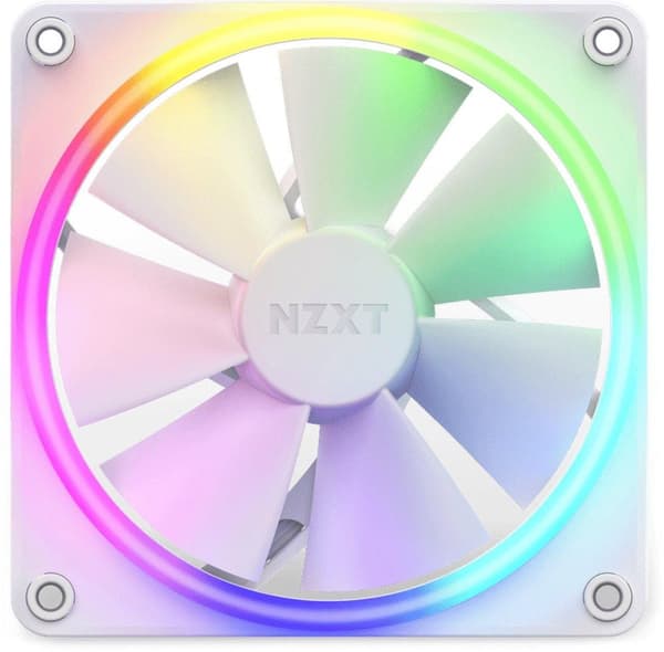 NZXT F120 RGB DUO. Typ: Fläkt Fläktdiameter: 12 cm Rotationshastighet (min): 500 rpm Rotationshastighet (max): 1800 rpm Ljudnivå (hög hastighet): 29 d