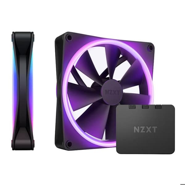 140 mm RGB PWM-fläktar NZXT F140 RGB Duo Double Pack (svart) Svart
