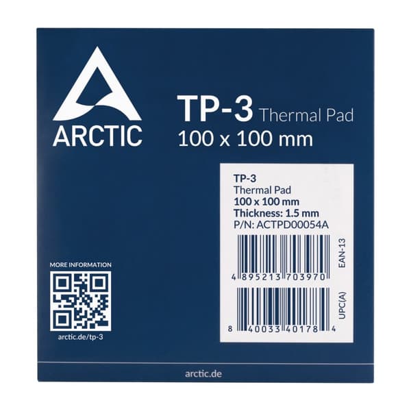 ARCTIC TP-3 Premium Performance Thermal Pad 100 x 100 mm - 1,5 mm (ACTPD00054A)