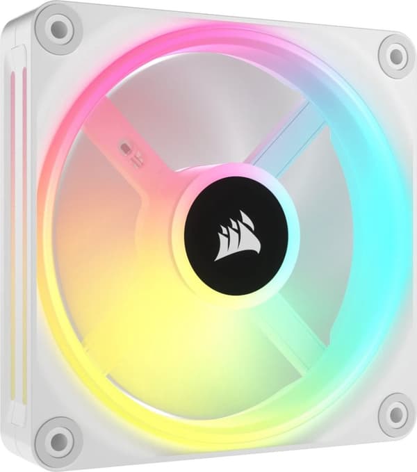 CORSAIR QX120 RGB Starter Kit Hvid - Ventilatorhus - 3-pak - 3x QX120 RGB PMW fans - 1x iCUE LINK hub - hvid