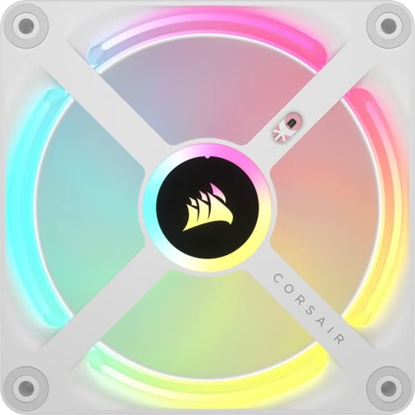 CORSAIR QX120 RGB Starter Kit Vit - Fläkthus - 3-pack - 3x QX120 RGB PMW-fläktar - 1x iCUE LINK nav - vit Vit
