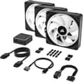 Miniatyrbild 3 av 3: CORSAIR QX120 RGB Starter Kit - Fläkthus 3-pack - 3x QX120 RGB PMW-fläktar - 1x iCUE LINK nav - svart