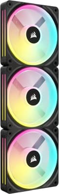 Miniatyrbild 1 av 3: CORSAIR QX120 RGB Starter Kit - Fläkthus 3-pack - 3x QX120 RGB PMW-fläktar - 1x iCUE LINK nav - svart