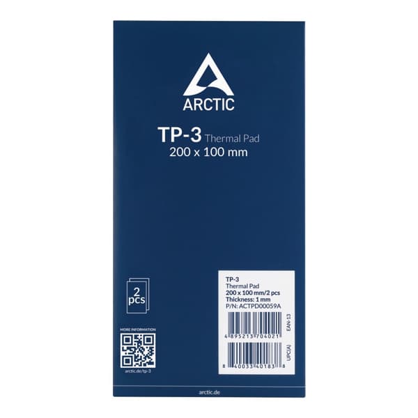 ARCTIC TP-3 - Termisk pude - Blå (pakke med 2) (ACTPD00059A)