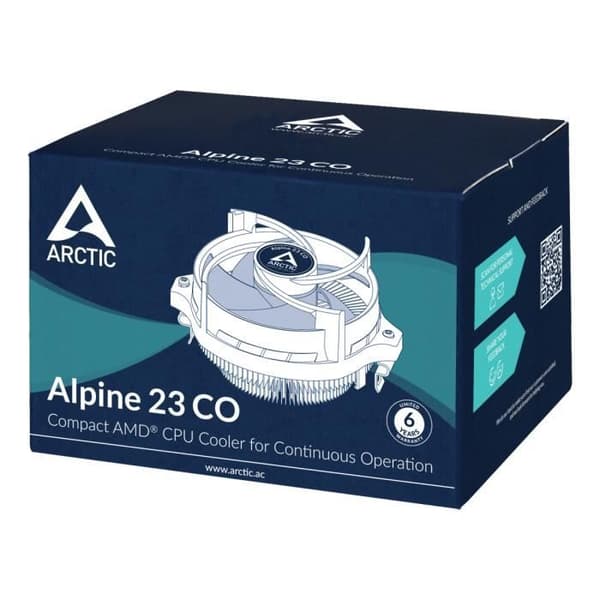 Ventirad CPU - ARCTIC - Alpine 23 - Kompatibel med Socket AM4 - Fläkt 92mm PWM - Aluminium