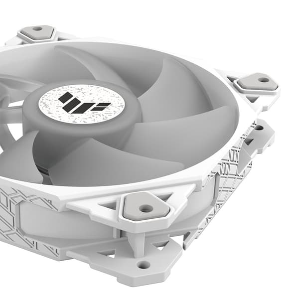 ASUS TUF GAMING TF120 ARGB WHITE EDITION Computer case Air cooler 12 cm 1 pc(s) Valkoinen