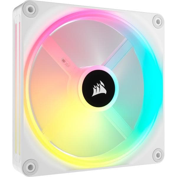 CORSAIR QX RGB Series, iCUE LINK QX140 RGB WHITE, 140mm Magnetic Dome RGB Fan, Expansion Kit Hvit