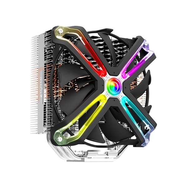 Zalman chladič CPU CNPS17X / 140mm RGB ventilátor / heatpipe / PWM / výška 160mm / pro AMD i Intel Svart, Grå