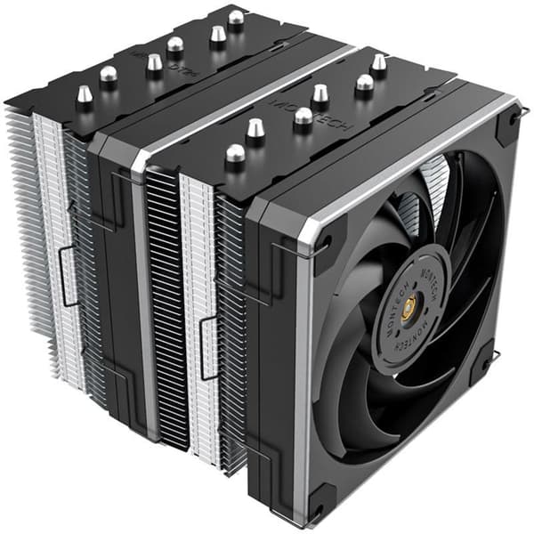 Montech METAL DT24 BASE computer cooling system Processor Air cooler 12 cm Black 2 pc(s) musta