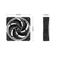 Miniatyrbilde 5 av 7: Fan ARCTIC BioniX P120 A-RGB Black 120mm 3 Fan Pack - Controller included