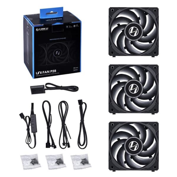 Lian Li UNI FAN P28, Triple Pack - 120mm, black