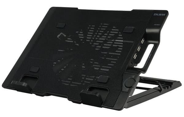 Zalman chladič notebooku ZM-NS2000 / pro notebooky do 17" / naklápěcí / USB Hub / USB / černý Svart