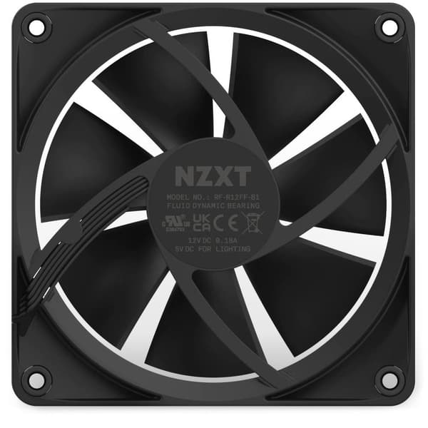 NZXT F120 RGB Computer case Fan 12 cm Black 1 pc(s) Sort