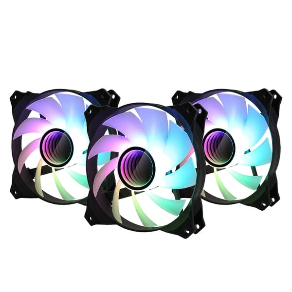 Zalman sada 3 ks ventilátorů ZM-IF120 / 120mm / ARGB / 3-pin / bíločerný Sort