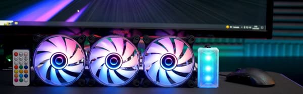 Mars Gaming MF-3DKIT Infinity Mirror ARGB 120mm Remote Control Computer Cooler Kit
