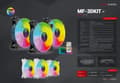 Miniatyrbild 1 av 8: Mars Gaming MF-3DKIT Infinity Mirror ARGB 120mm Remote Control Computer Cooler Kit