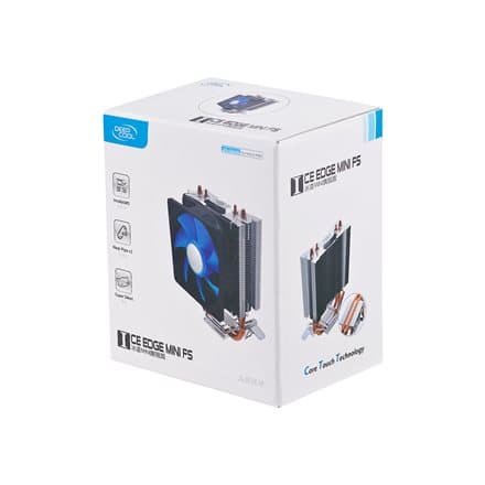 Cooler Deepcool "Iceedge Mini FS v2.0", compatibil skt. Intel si AMD, racire cu aer, ventilator 80 mm, 2200 rpm, inaltime cooler 129.5mm, 2 heatpipe, Svart, Blå, Silver