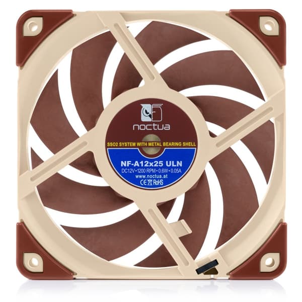 Noctua NF A12x25 ULN Computer case Fan 12 cm Beige, Red