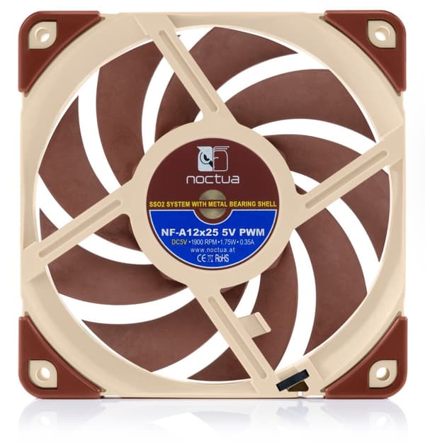 Noctua NF A12x25 5V PWM Computer case Fan 12 cm Beige, Red