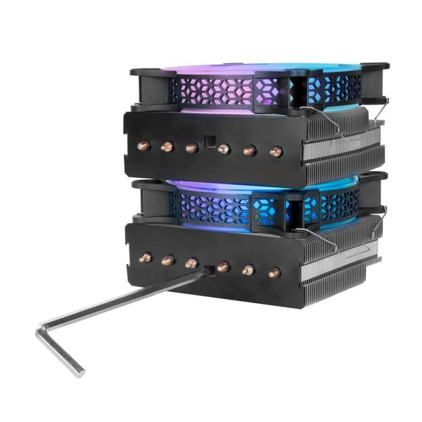 Mars Gaming MCPU-XT CPU Cooler Dual Tower Cooling 300W 2x120mm ARGB