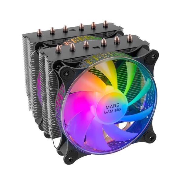 Mars Gaming MCPU-XT CPU Cooler Dual Tower Cooling 300W 2x120mm ARGB Sort