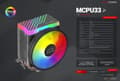 Miniatyrbillede 4 af 4: Mars Gaming MCPU33 CPU Cooler FRGB 140W 11cm