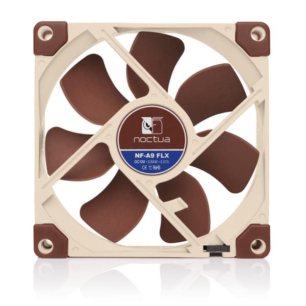 Noctua NF-A9 FLX computer cooling system Computer case Fan 9.2 cm Beige, Brown