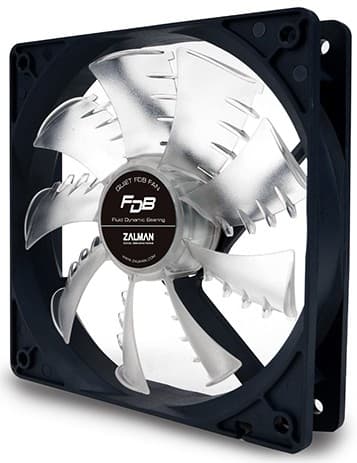 Zalman ZM-F3 FDB(SF) 120mm, FDB Bearing, 1200RPM Sort, Gjennomsiktig