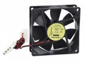GEMBIRD FANCASE-4 PC case fan 80x80x25mm 4pin Grå