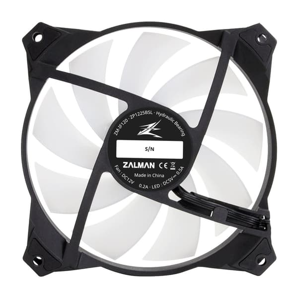 Zalman ventilátor ZM-IF120 / 120mm / ARGB / 3-pin / bíločerný