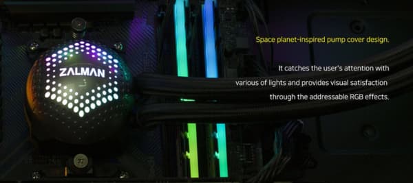 Zalman vodní chladič CPU ALPHA28 White/ 2 x 140 mm / PWM / ARGB / bílý