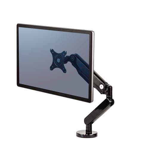 Fellowes Platinum Series Monitor Arm - Monitor Mount for 8KG 40 Inch Screens - Adjustable Monitor Desk Mount - Tilt 45° Pan 180° Swivel 360° Rotation Sort