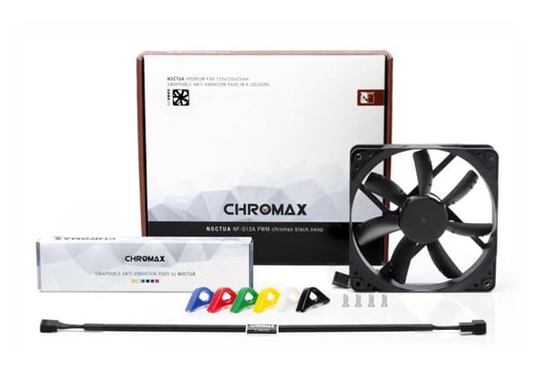 Noctua NF-S12A PWM chromax.black.swap Datorfodral Fläkt 12 cm 1 st(ar)
