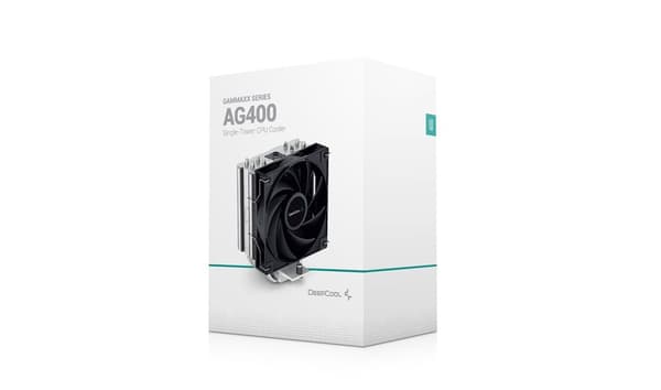 DeepCool AG400 Processor Luftkøler 12 cm Aluminium, Sort 1 stk.