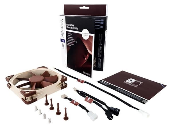 Noctua NF-S12A PWM computer kølekomponent Computer taske Ventilator 12 cm Brun