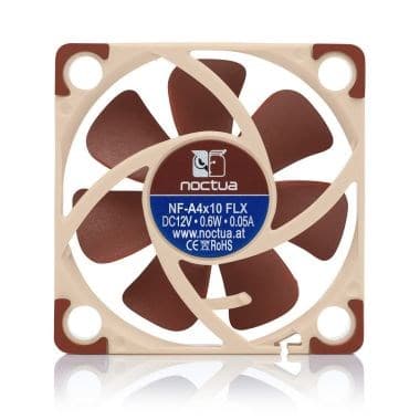 Noctua NOC-NF-A4X10-FLX datorkylningskomponent Datorfodral Fläkt 4 cm Beige, Brun 1 st.