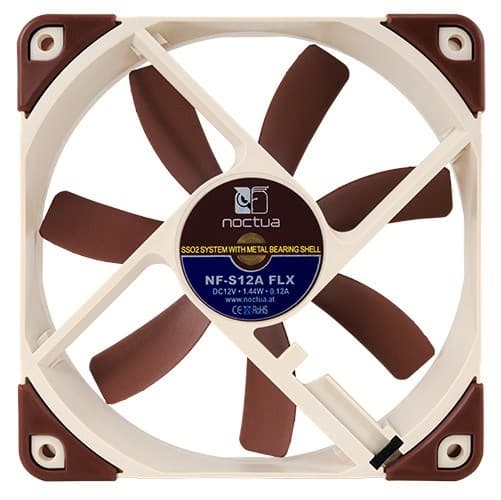 Noctua NF-S12A FLX Datorfodral Fläkt 12 cm Beige, Brun