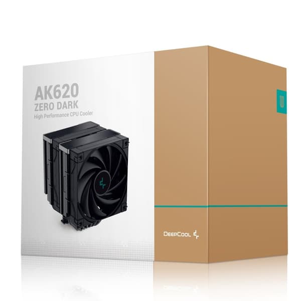 DeepCool AK620 ZERO DARK Processor Luftkøler 12 cm Sort 1 stk.