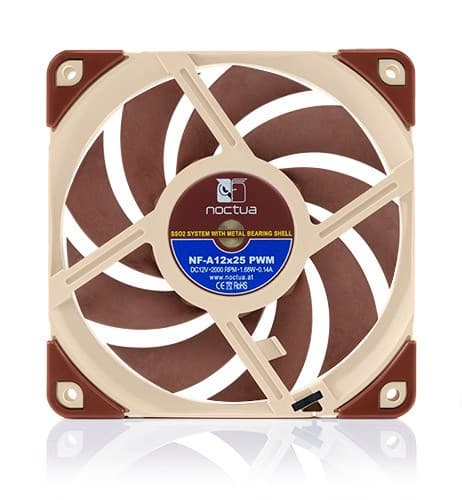 Noctua NF A12x25 5V PWM Datorfodral Fläkt 12 cm Beige, Röd