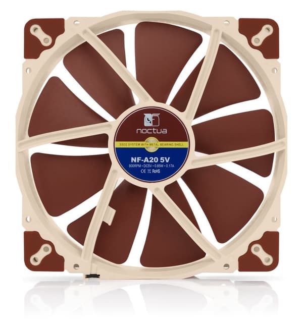 Noctua NF-A20 Computertaske Ventilator 20 cm Beige, Brun