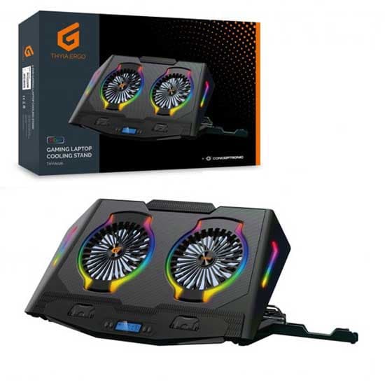 Conceptronic Fläktar Laptop Gaming Cooling Base Thyia02b 17´´ Rgb 2 Svart