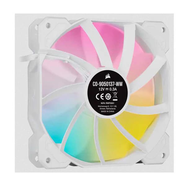 Corsair Fläkt Sp120 Rgb Elite 12x12 Mm 3 Enheter Vit