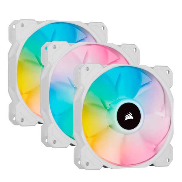 Corsair Fläkt Sp120 Rgb Elite 12x12 Mm 3 Enheter Vit