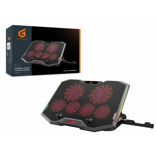 Conceptronic Fans Laptop Gaming Køling Base Thyia01b 17´´ Rgb 6 Flerfarvet