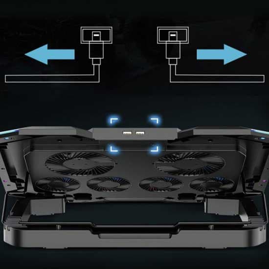 Conceptronic Fans Laptop Gaming Køling Base Thyia01b 17´´ Rgb 6 Flerfarvet