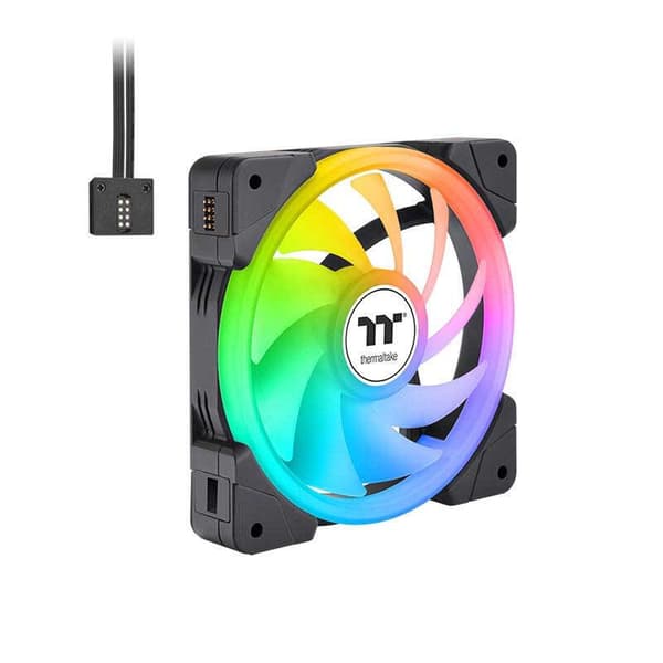 Thermaltake Premium Udgave Swafan Ex12 Argb Tt 120 Mm Ventilator 3 Enheder Transparent Hvid