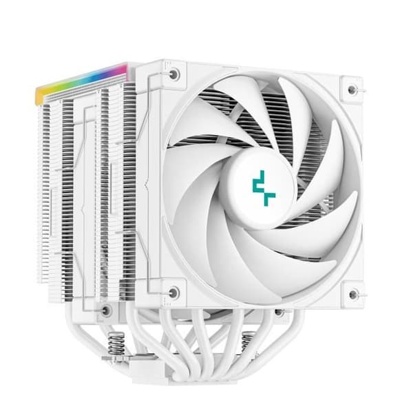 DeepCool AK620 DIGITAL White - CPU-fläkt för Intel och AMD-sockel med digital display och ARGB LED-remsor