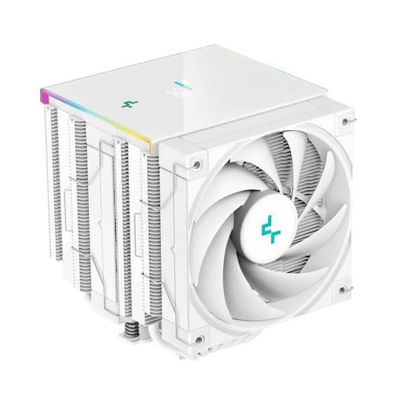DeepCool AK620 DIGITAL White - CPU-fläkt för Intel och AMD-sockel med digital display och ARGB LED-remsor